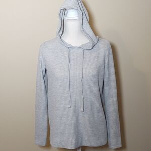 Loft Women's Gray Waffle Weave Hoodie